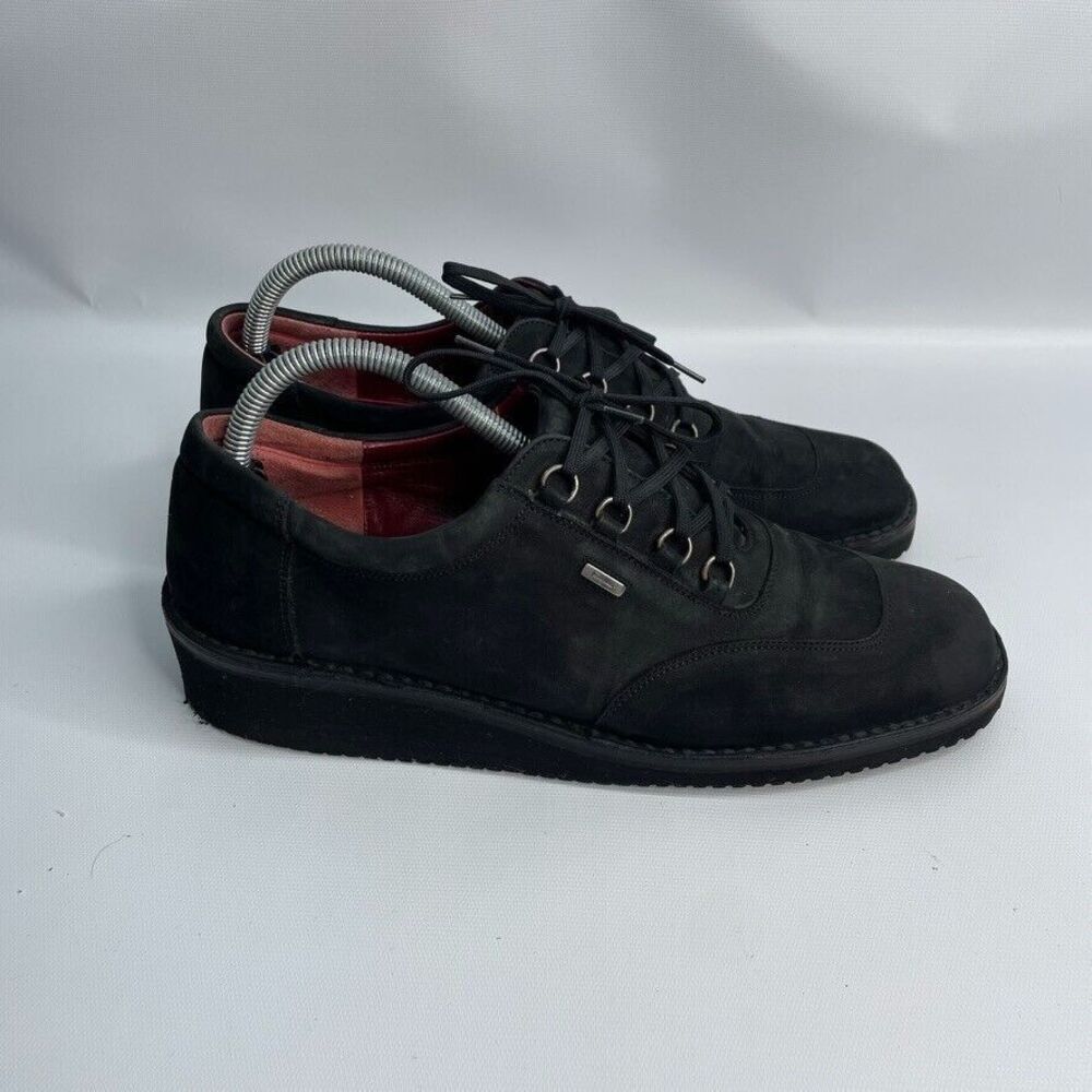 Salvatore Ferragamo Sport black suede oxford lace up‎ Women's shoes size 10.5 B